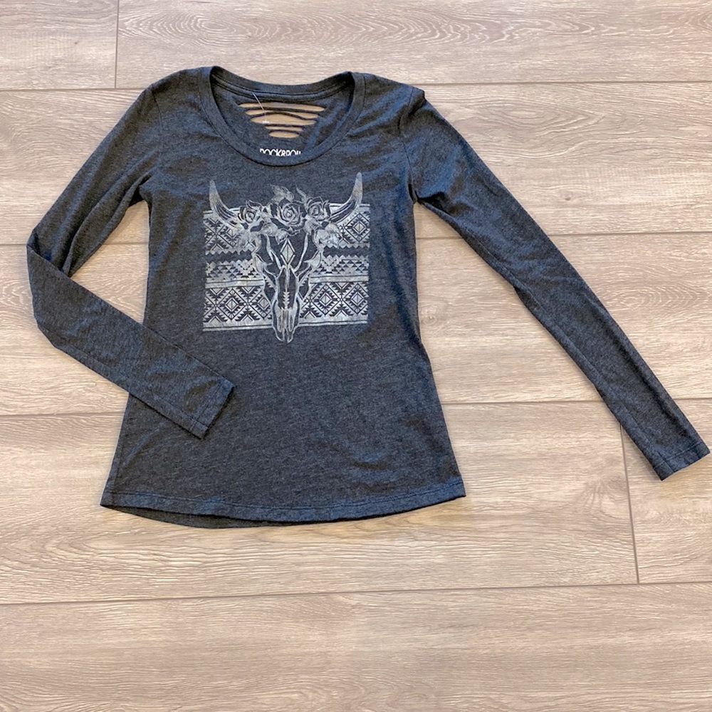 ROCK & ROLL COWGIRL L/S TOP SIZE SMALL